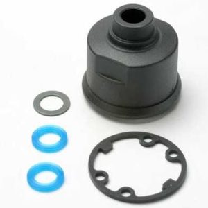 Traxxas Remote Control Vehicle Differential Housing, For Traxxas Remote Control Vehicles, With Two X-Ring Gaskets/ Rear Ring Gasket, Black – 5381