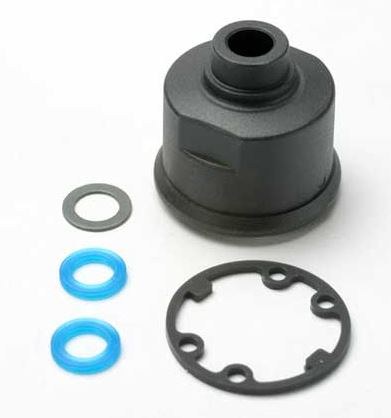 Traxxas Remote Control Vehicle Differential Housing, For Traxxas Remote Control Vehicles, With Two X-Ring Gaskets/ Rear Ring Gasket, Black – 5381