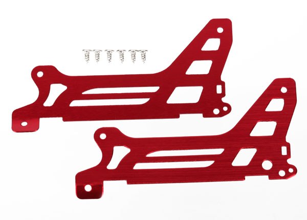 Traxxas Remote Control Vehicle Helicopter Main Frame, For Traxxas DR-1 Helicopter, Aluminum, Red, With Two Side Plates and Hardware – 6327