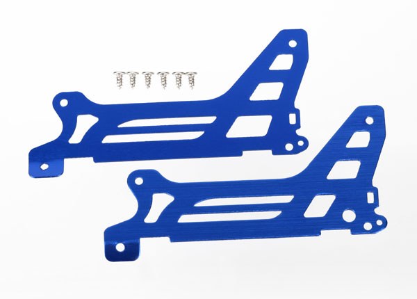 Traxxas Remote Control Vehicle Helicopter Main Frame, For Traxxas DR-1 Helicopter, Aluminum, Blue, With Two Side Plates and Hardware – 6328