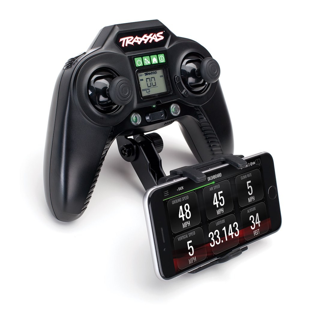 Traxxas Remote Control Vehicle Radio Transmitter Phone Mount, Use to Mount Phone Securely to Aton and Tqi Transmitters, Clamp Mount, Black – 6532
