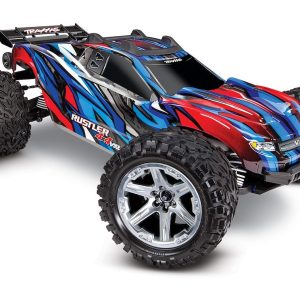 Traxxas Remote Control Vehicle, Rustler ® Vxl, Stadium Truck, 1/10 Scale, 4WD, Velineon ® 3500 Brushless Motor – 67076-4-BLUE