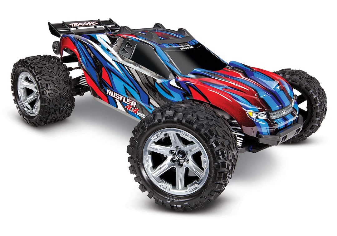 Traxxas Remote Control Vehicle, Rustler ® Vxl, Stadium Truck, 1/10 Scale, 4WD, Velineon ® 3500 Brushless Motor – 67076-4-BLUE
