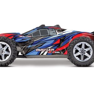 Traxxas Remote Control Vehicle, Rustler ® Vxl, Stadium Truck, 1/10 Scale, 4WD, Velineon ® 3500 Brushless Motor – 67076-4-BLUE