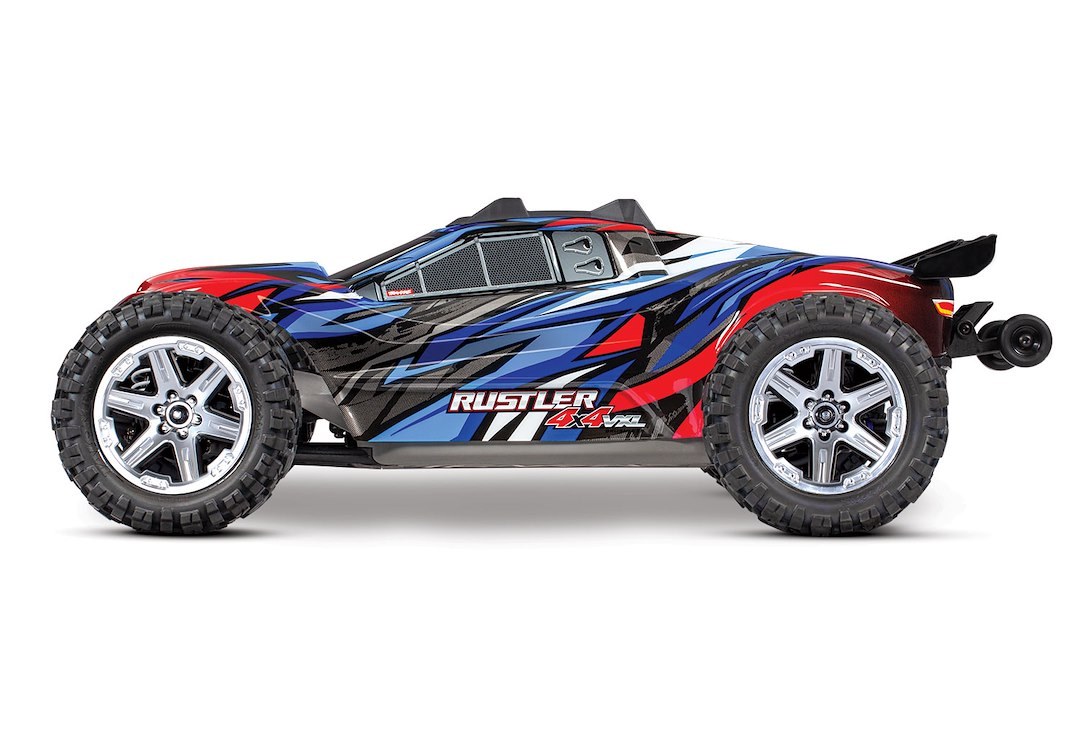 Traxxas Remote Control Vehicle, Rustler ® Vxl, Stadium Truck, 1/10 Scale, 4WD, Velineon ® 3500 Brushless Motor – 67076-4-BLUE