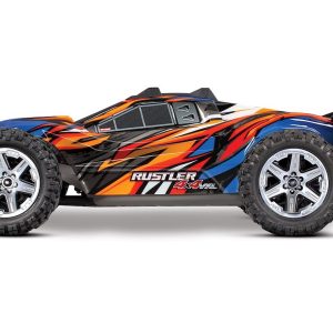 Traxxas Remote Control Vehicle, Rustler ® Vxl, Stadium Truck, 1/10 Scale, 4WD, Velineon ® 3500 Brushless Motor – 67076-4-ORNG