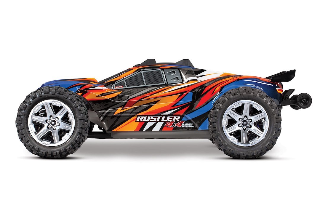 Traxxas Remote Control Vehicle, Rustler ® Vxl, Stadium Truck, 1/10 Scale, 4WD, Velineon ® 3500 Brushless Motor – 67076-4-ORNG