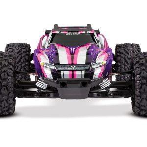 Traxxas Remote Control Vehicle, Rustler ® Vxl, Stadium Truck, 1/10 Scale, 4WD, Velineon ® 3500 Brushless Motor – 67076-4-PINK
