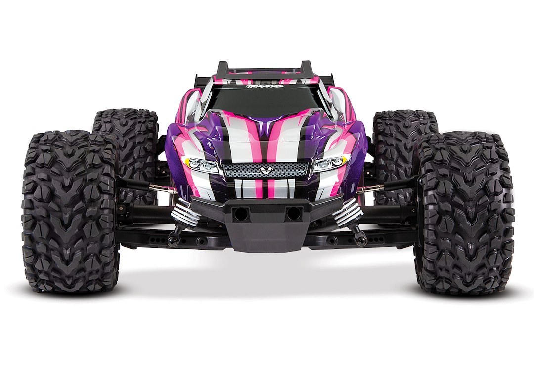 Traxxas Remote Control Vehicle, Rustler ® Vxl, Stadium Truck, 1/10 Scale, 4WD, Velineon ® 3500 Brushless Motor – 67076-4-PINK