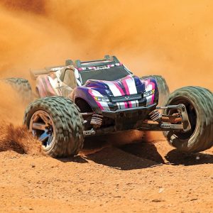 Traxxas Remote Control Vehicle, Rustler ® Vxl, Stadium Truck, 1/10 Scale, 4WD, Velineon ® 3500 Brushless Motor – 67076-4-PINK