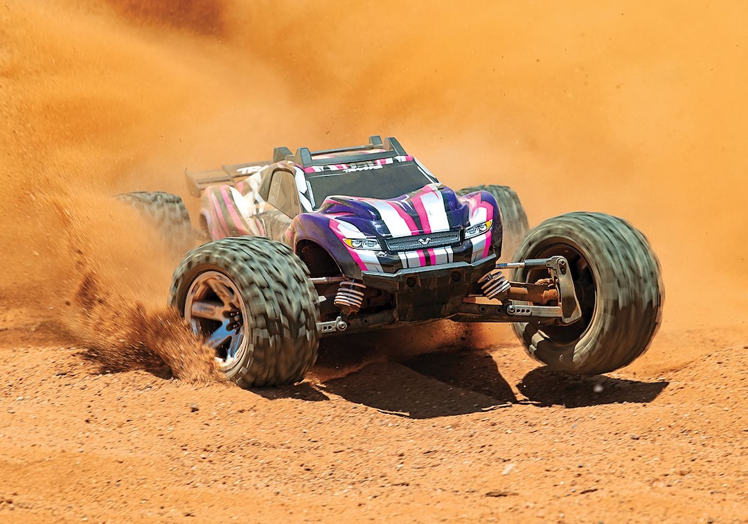 Traxxas Remote Control Vehicle, Rustler ® Vxl, Stadium Truck, 1/10 Scale, 4WD, Velineon ® 3500 Brushless Motor – 67076-4-PINK