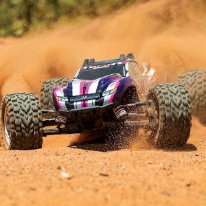Traxxas Remote Control Vehicle, Rustler ® Vxl, Stadium Truck, 1/10 Scale, 4WD, Velineon ® 3500 Brushless Motor – 67076-4-PINK