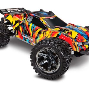 Traxxas Remote Control Vehicle, Rustler ® Vxl, Stadium Truck, 4WD, 1/10TH Scale – 67076-4-SLRF