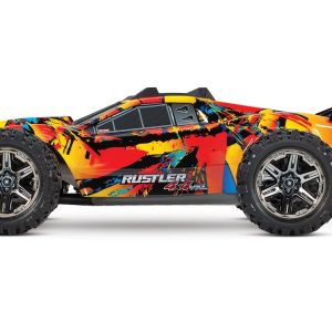 Traxxas Remote Control Vehicle, Rustler ® Vxl, Stadium Truck, 4WD, 1/10TH Scale – 67076-4-SLRF
