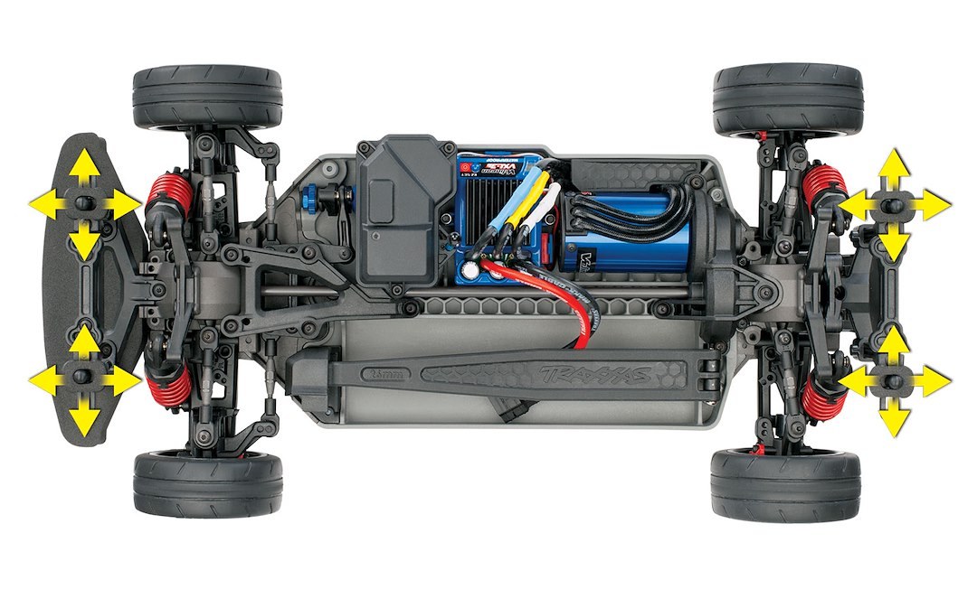 Traxxas Remote Control Vehicle Chassis, 4-TEC 2.0 All Wheel Drive, 1/10 Scale, Black – 83076-4