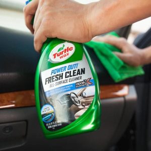 Turtlewax Interior Cleaner, Power Out ™ Fresh Clean, Used for Stain and Odor Removal for All Interior Surfaces, Kinetic New Car Scent – 50769