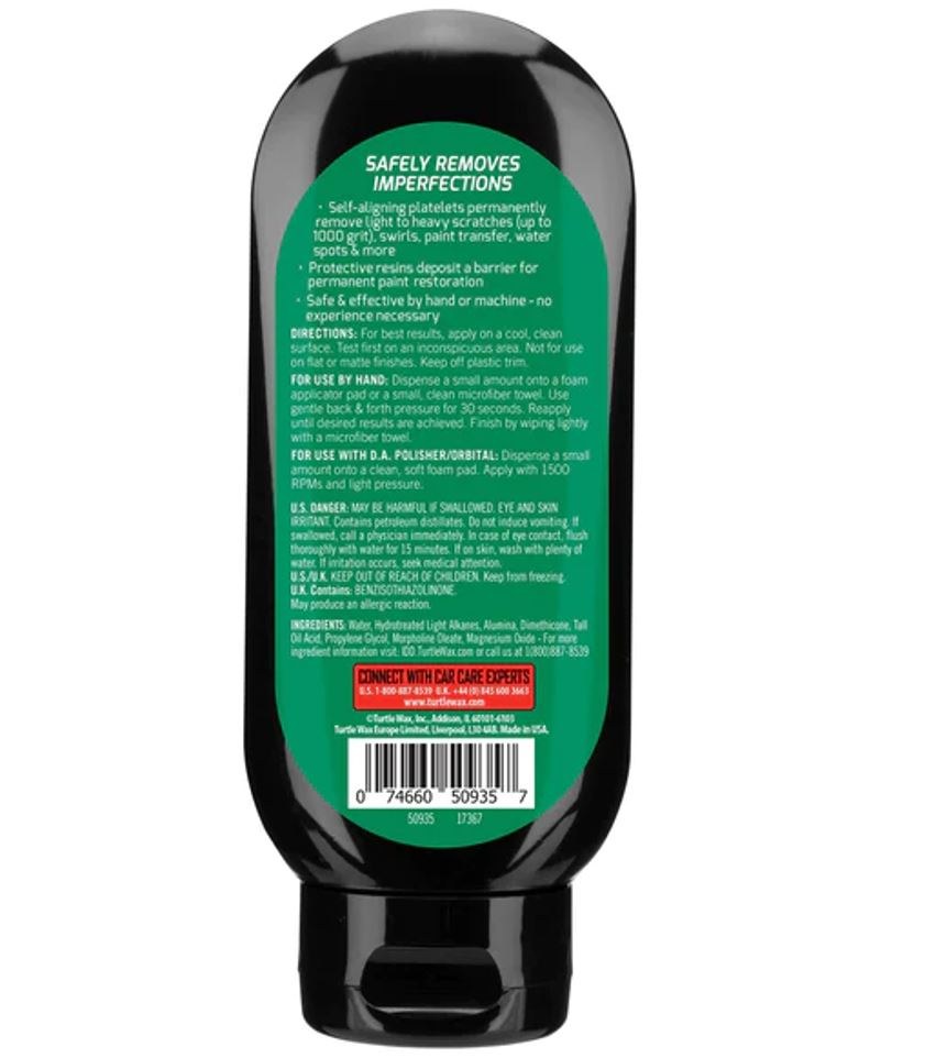 Turtlewax Scratch Remover, Viscous Liquid, 7 Ounce Bottle, Use to Remove Scratches/ Swirls/ Paint Transfer/ Water Spots – 50935