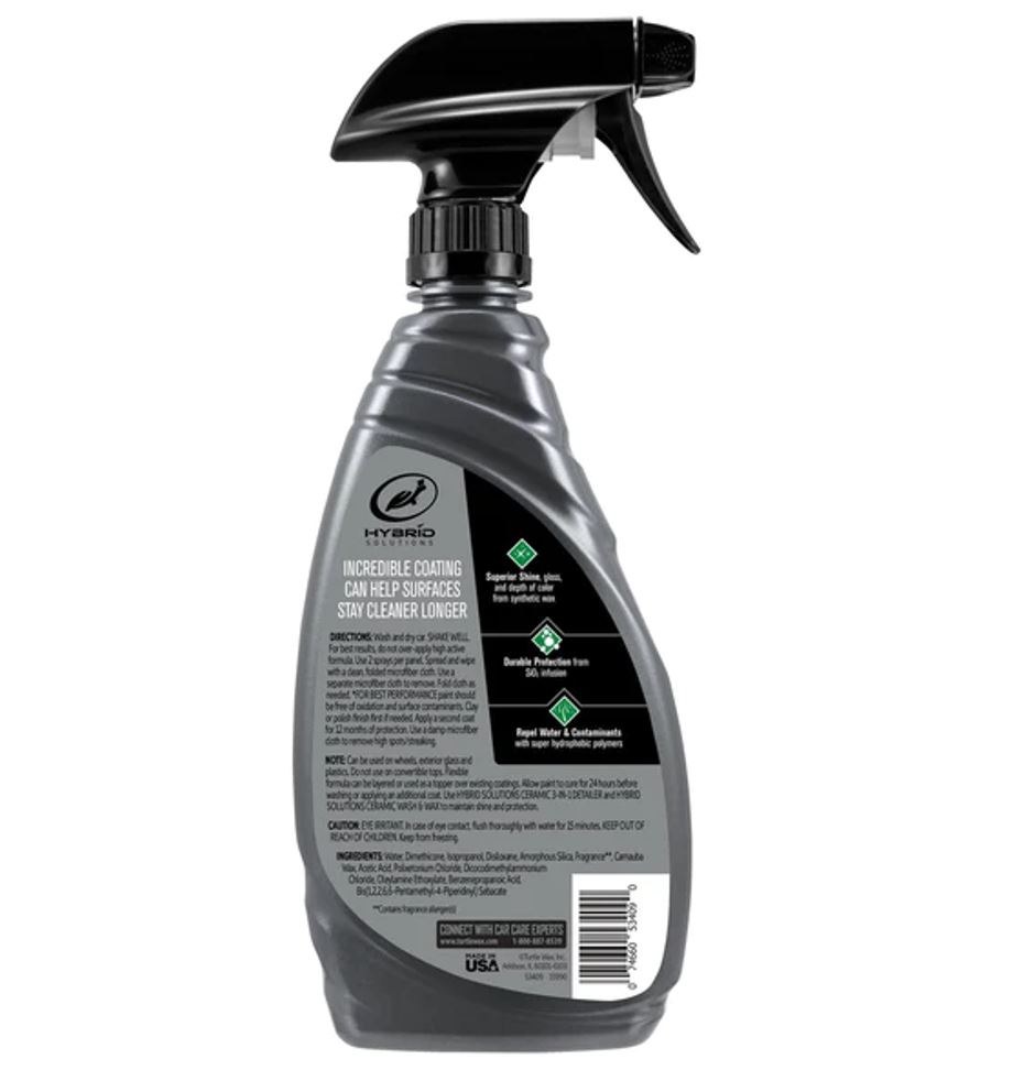 Turtlewax Car Wax, Hybrid Solutions, Liquid, 16 Ounce Spray Bottle – 53409