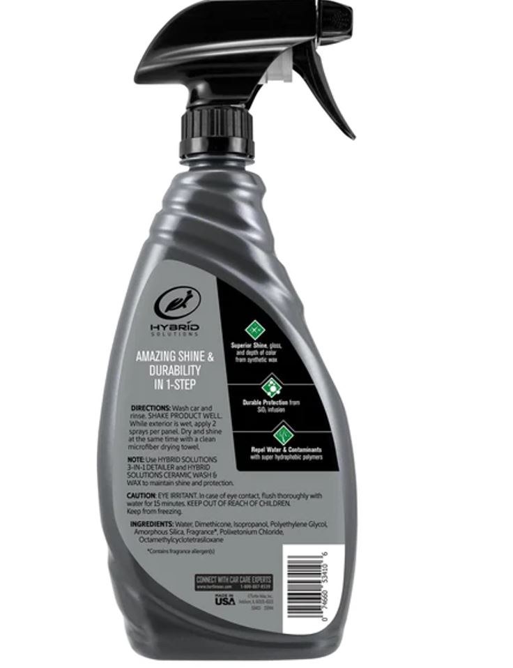 Turtlewax Car Wax, Hybrid Solutions, Liquid, 26 Ounce Spray Bottle – 53410