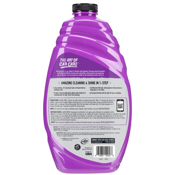 Turtlewax Car Wash, Mister Cartoon, Liquid, 48 Ounce Spray Bottle, Removes Tough Soils/ Stains and Road Grime, With Wax – 54253