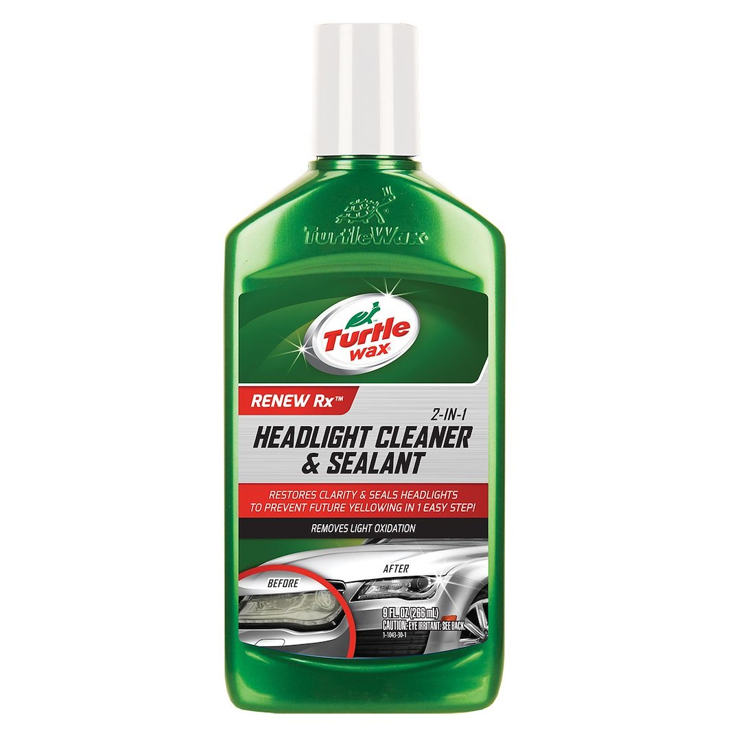 Turtlewax Headlight Restoration Kit, With 2-IN-1 9 Ounce Cleaner and Sealant – T43