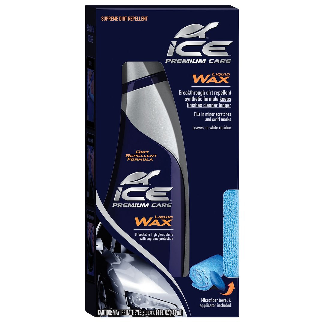 Turtlewax Car Wax, Ice ®, Liquid Carnauba, 14 Ounce Bottle, With Applicator – T468R