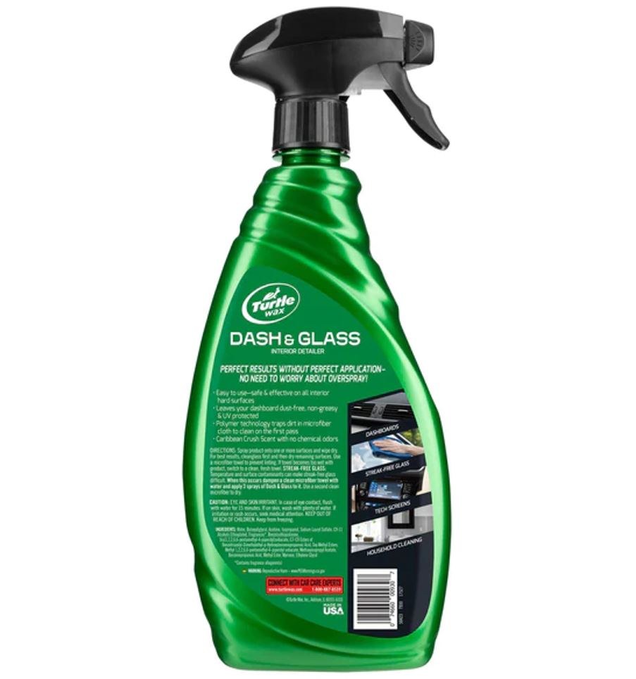 Turtlewax Interior Cleaner, Quick & Easy ™, Use to Clean Glass/ Dash/ Tech Screen, Non-Scented, 23 Ounce Spray Bottle – T930