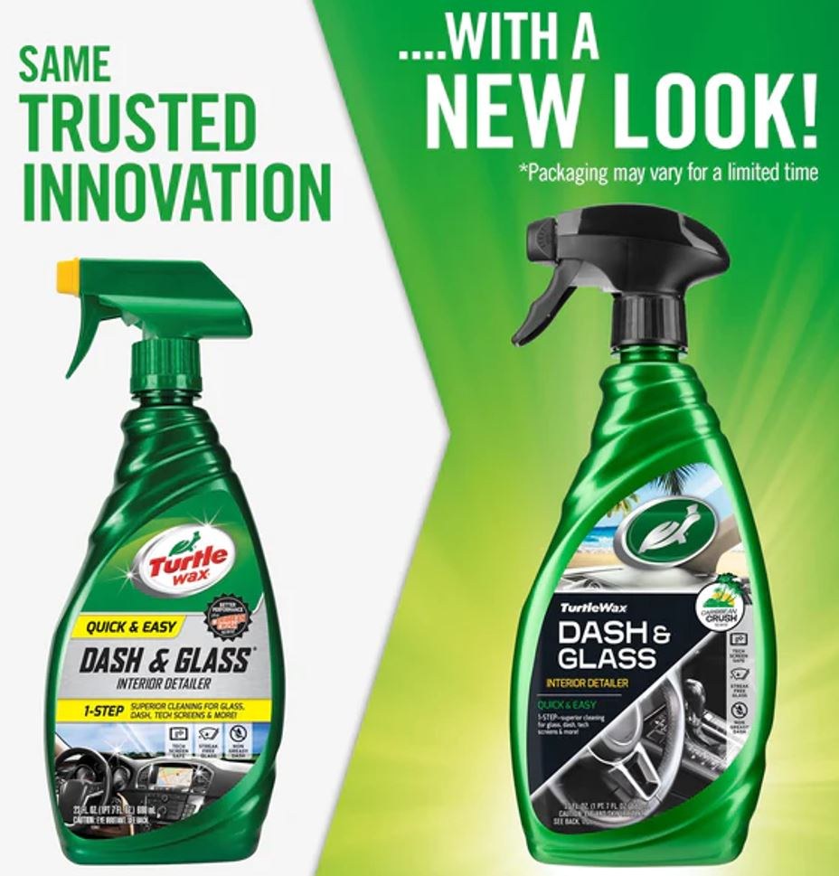 Turtlewax Interior Cleaner, Quick & Easy ™, Use to Clean Glass/ Dash/ Tech Screen, Non-Scented, 23 Ounce Spray Bottle – T930