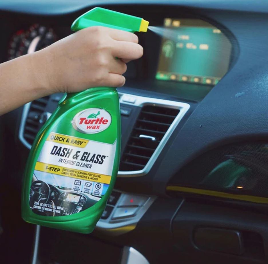 Turtlewax Interior Cleaner, Quick & Easy ™, Use to Clean Glass/ Dash/ Tech Screen, Non-Scented, 23 Ounce Spray Bottle – T930
