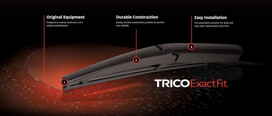 Trico Windshield Wiper Blade, Exactfit®, 14 Inch, Black – 14-D