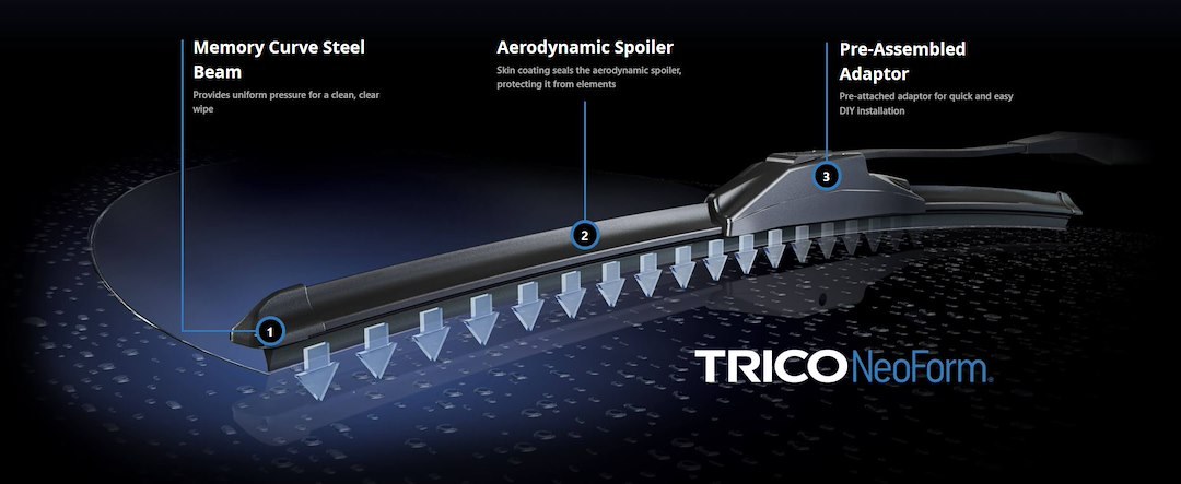 Trico Windshield Wiper Blade, Neoform, 26 Inch, Black – 16-2613