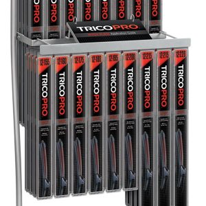 Trico Point of Purchase Display, Windshield Wiper Blade Display, Stand-Up Rack, With 17 Hooks – 99-366