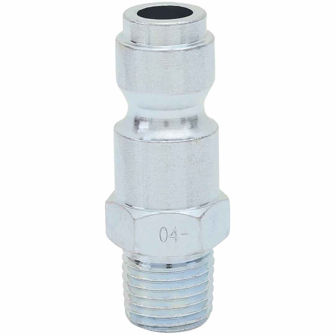 Truflate Hose End Quick Disconnect Coupling, Plug End, 1/4 Inch Male NPT X 3/8 Inch Body Size, Tru-Flate Design – 12-603