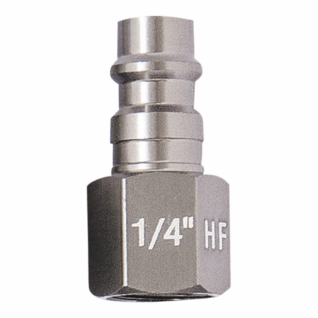 Truflate Hose End Quick Disconnect Coupling, Plug End, 1/4 Inch Female NPT X 1/4 Inch Body Size, Hi-Flo Design – 12-935