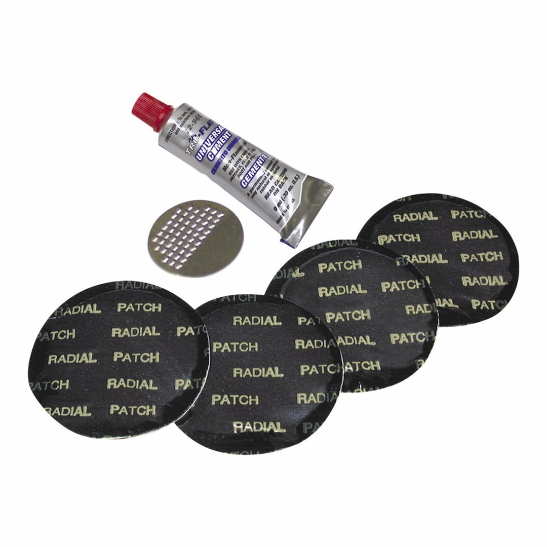 Truflate Tire Repair Kit, Camel ®, For Diy Radial Repairs, With Patches/ 0.30 Ounce Cement and Buffer, Carded Packaging – 14-132