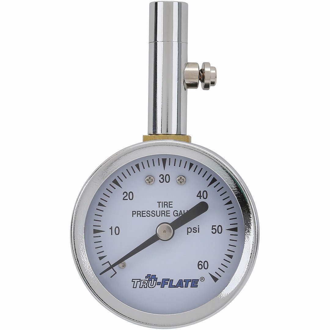 Truflate Tire Pressure Gauge, Professional Dial Style with Pressure Release Valve, Analog Display, 4-140 Pounds Per Square Inch (PSI) – 17-551