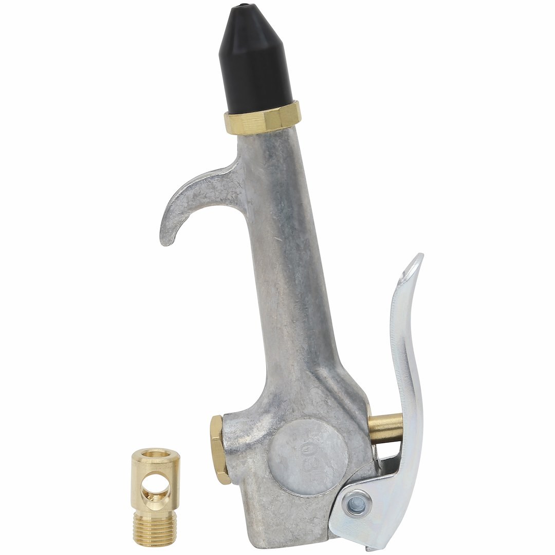 Truflate Air Blow Gun, Palm Gun Design, 1/4 Inch Female NPT Inlet, Thumb Lever Control, Rubber Tip, 150 PSI Maximum Pressure – 18-215