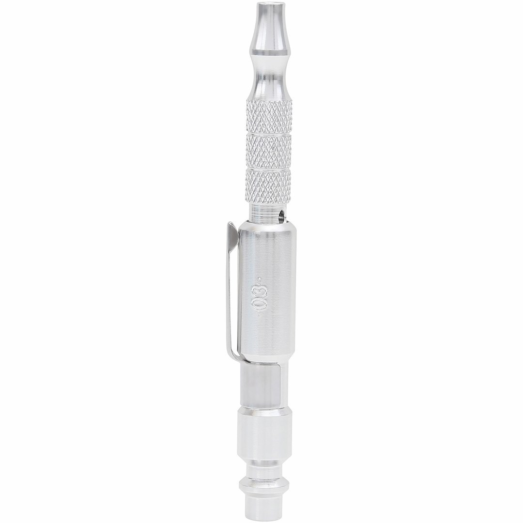 Truflate Air Blow Gun, I/M Industrial, Twist Knurled Nozzle, With Pocket Clip, Carded Packaging – 18-603