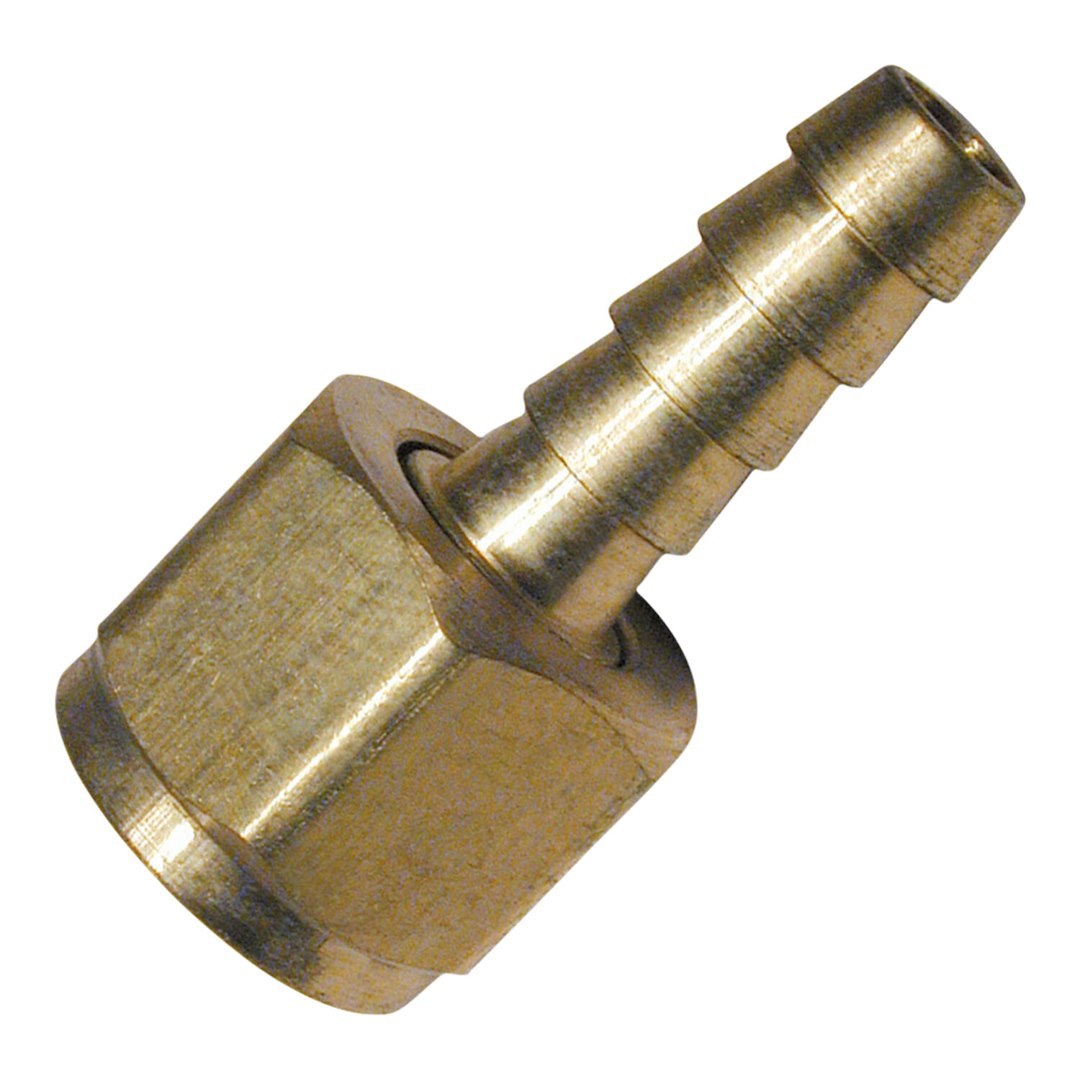 Truflate Adapter Fitting, 1/4 Inch Inside Diameter Hose X 1/4 Inch Female Nps (swivel End), Brass, Single, Carded Packaging – 21-323