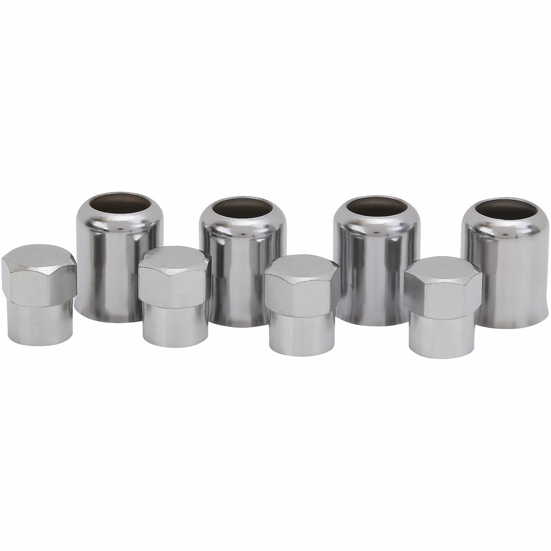 Truflate Valve Stem, Use to Dress Up Rubber Snap-IN Valve, Fits TR413, Pack of 4, Carded Packaging – 30-316-4