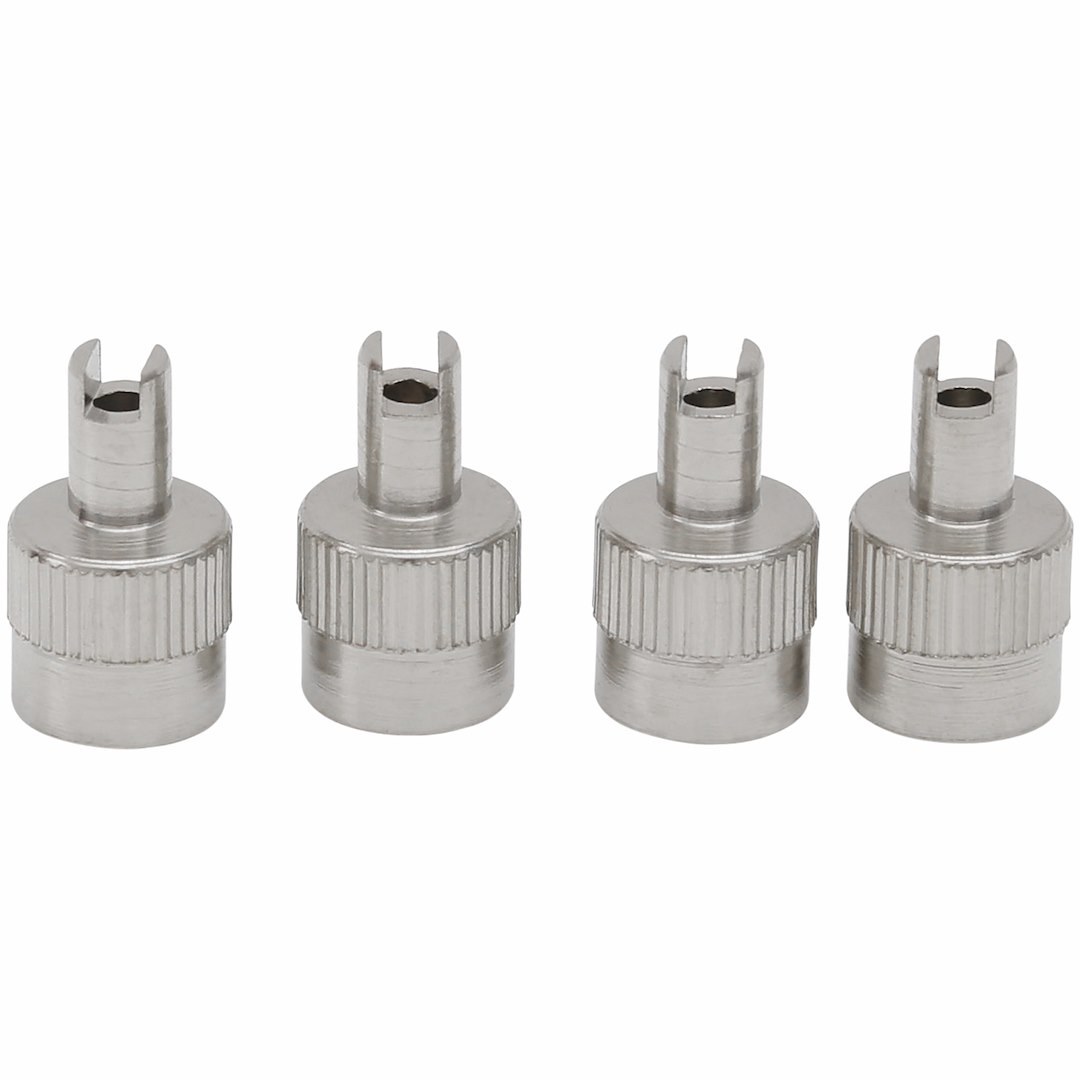 Truflate Valve Stem Cap, Screwdriver Type, VC2, Pack of 4, Carded Packaging, Fits 0.305 Inch-32 Threads on Standard Valves – 38-600-4