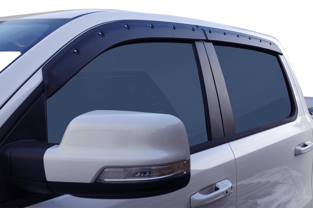 Focus Auto Rainguard, Form-Fit ®, Rugged Style, Tape on, Black, Acrylic Coated ABS Plastic, Set of 4 – TV20J07-CM