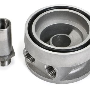 Trans-Dapt Performance Oil Cooler Adapter, Sandwich Adapter, 2-1/4 Inch Thick, 13/16 Inch -16 Thread Size – 1322