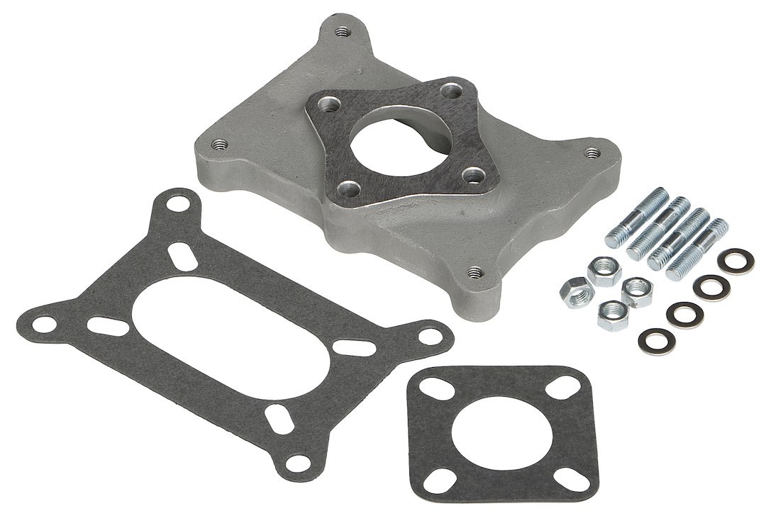 Trans-Dapt Performance Carburetor Adapter, Adapts Holley 2 Barrel to Chevy Straight 6 Manifold, 1-1/4 Inch Thick – 2041