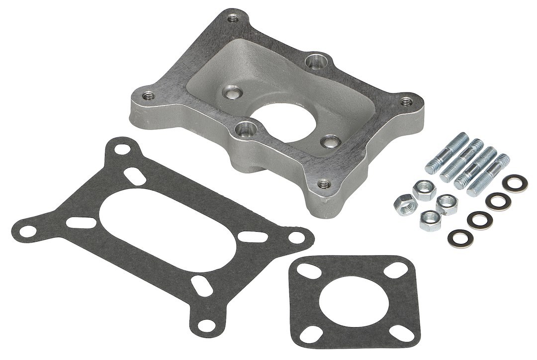 Trans-Dapt Performance Carburetor Adapter, Adapts Holley 2 Barrel to Chevy Straight 6 Manifold, 1-1/4 Inch Thick – 2041