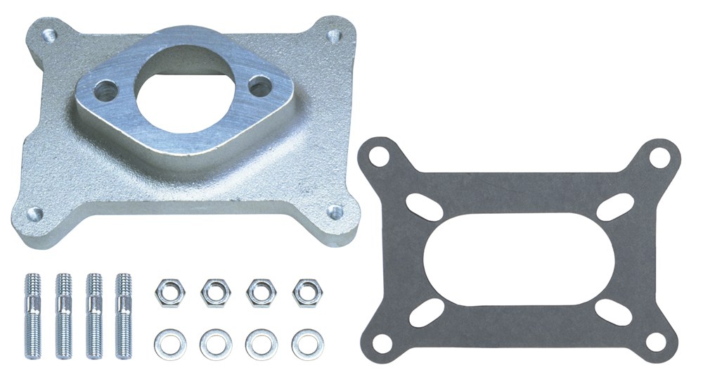 Trans-Dapt Performance Carburetor Adapter, Adapts Holley 2 Barrel to Ford Straight 6 Manifold, 1-3/4 Inch Thick – 2044