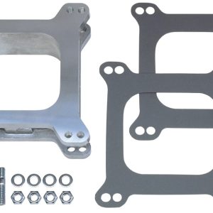 Trans-Dapt Performance Carburetor Spacer, For Use with Holley/ Afb 4 Barrel, Open Style, 2 Inch Thick, Natural, Aluminum – 2081