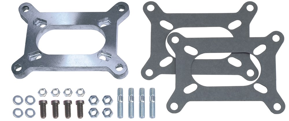 Trans-Dapt Performance Carburetor Adapter, Adapts Large 350-500-650 Cfm Holley 2 Barrel Carb to Any Rochester 4-BOLT 2 Barrel Manifold Base – 2086