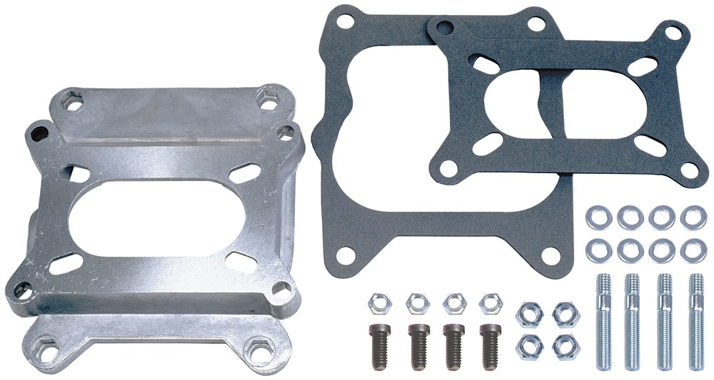 Trans-Dapt Performance Carburetor Adapter, Adapts 2 Barrel Carb to Quadrajet Manifold, 1-1/8 Inch Thick – 2087
