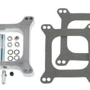 Trans-Dapt Performance Carburetor Spacer, For Use with Holley/ Afb 4 Barrel with PCV, Open Style, 1 Inch Thick, Natural, Aluminum – 2103